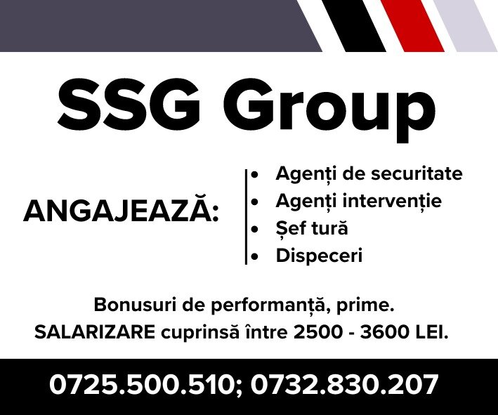 SSG Group angajeaza: